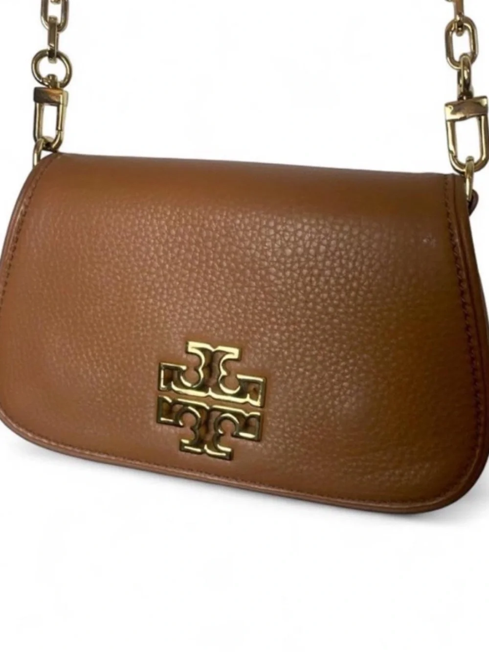 Tory Burch Britten Convertible Crossbody Bag Moose Brown